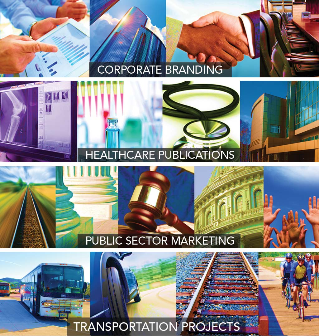 Corporate Branding; Healthcare Publications; Public Sector Marketing; Transportation Projects